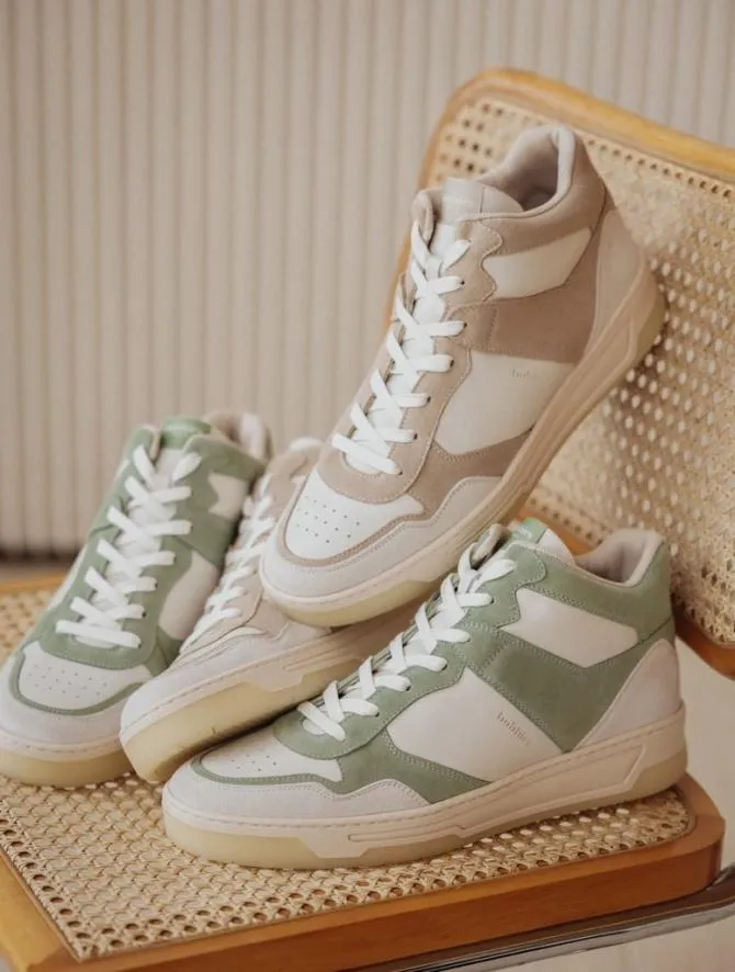 Bobbies Sneakers Men Fraser Off White and Provence Green