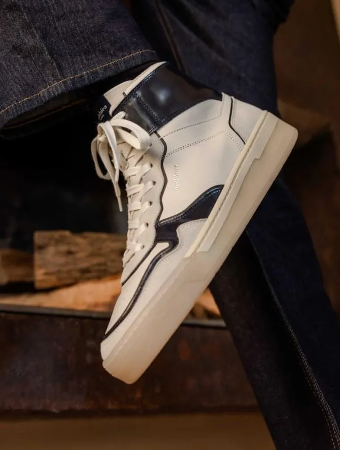 Bobbies Sneakers Men Vinson Off White and Lucivert Blue