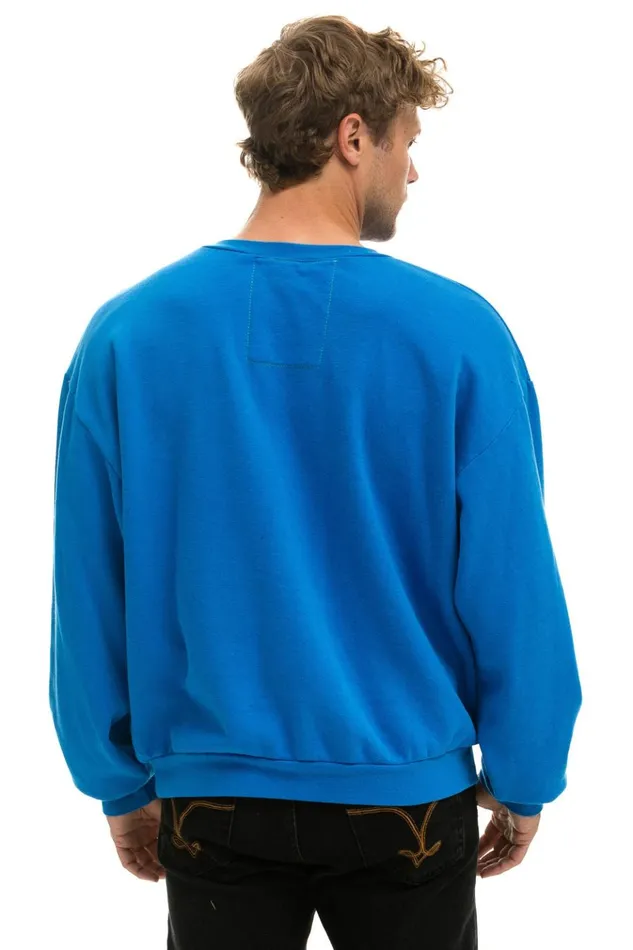 BOLT GRADIENT RELAXED CREW SWEATSHIRT 8211 OCEAN RAINBOW Men Aviator Nation Sweatshirts