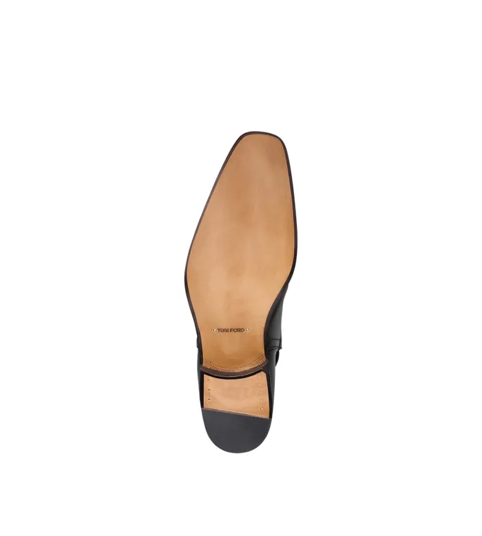 Boots Men TOM FORD SUPPLE GRAIN KENNETH BUCKLE BOOT Black Boots Men TOM FORD SUPPLE GRAIN KENNETH BUCKLE BOOT Black