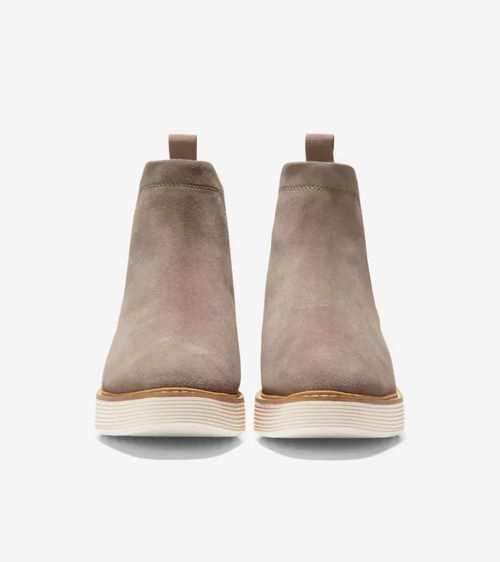 Boots Women Cole Haan riginalGrand Platform Chelsea Boot Irish Coffee Suedeivory