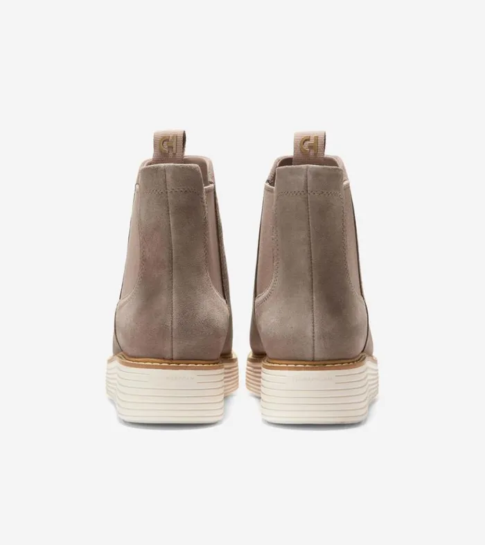 Boots Women Cole Haan riginalGrand Platform Chelsea Boot Irish Coffee Suedeivory