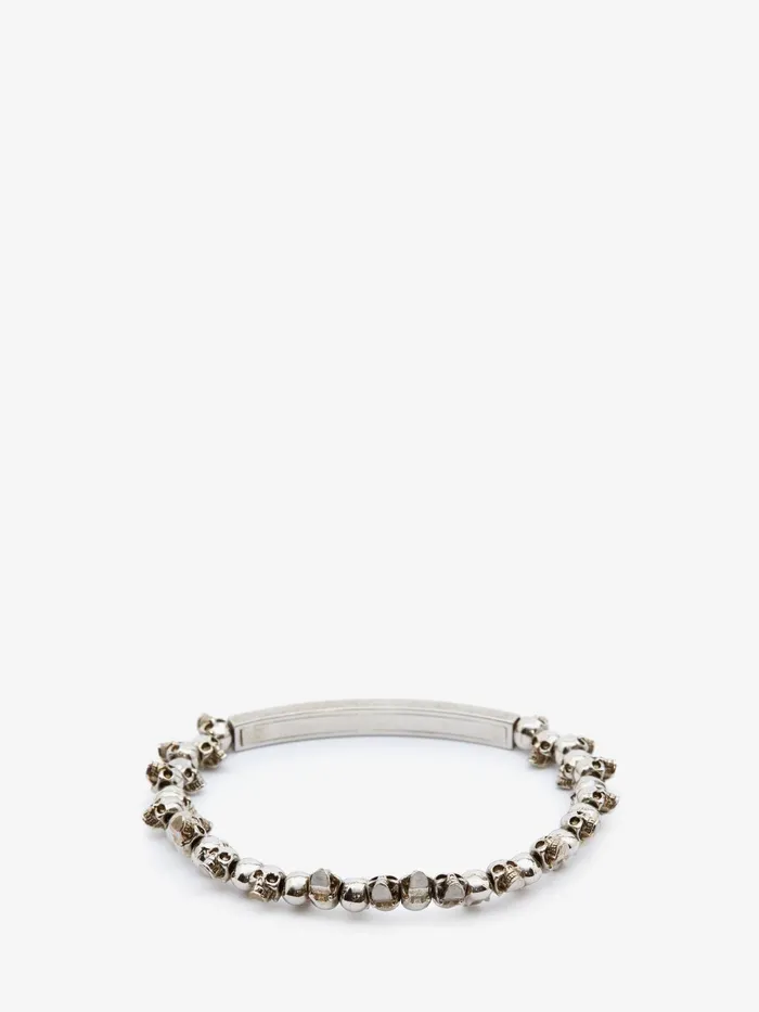 Bracelets Men Alexander McQueen Skull Bracelet Silver