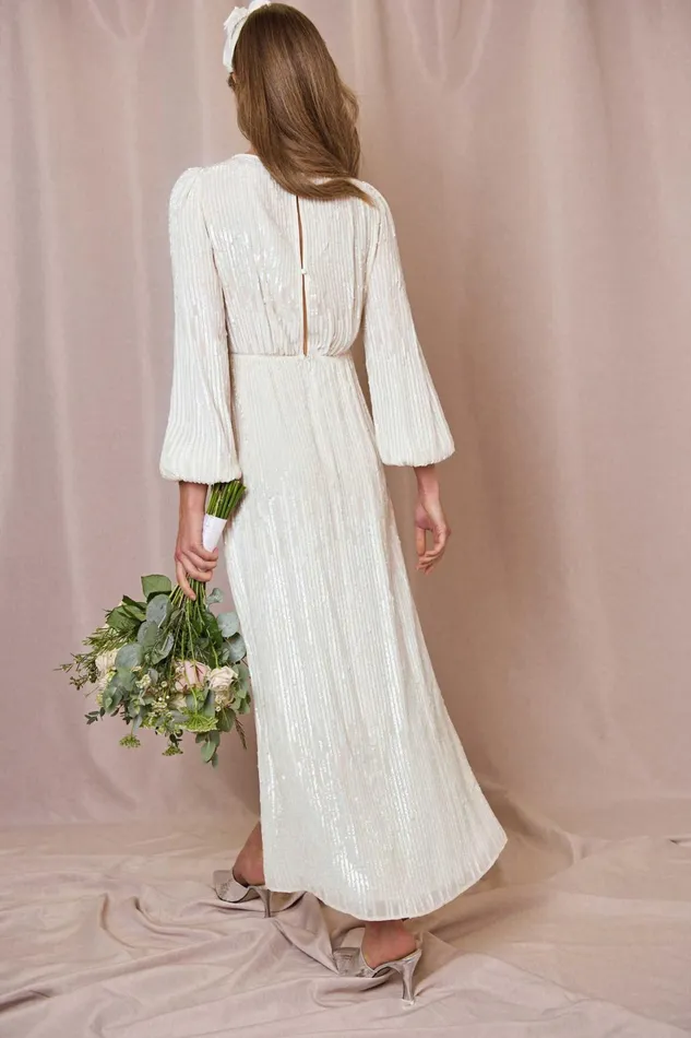 Bridal Party Women RIXO Coco Ivory Sequin