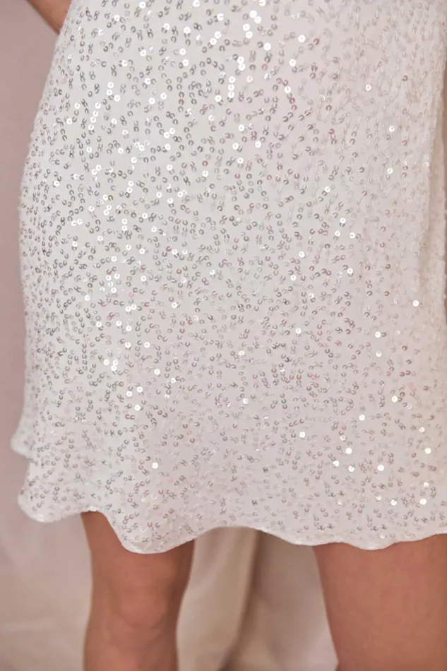 Bridal Women RIXO Ronan Squiggle Sequin Ivory Bridal Women RIXO Ronan Squiggle Sequin Ivory