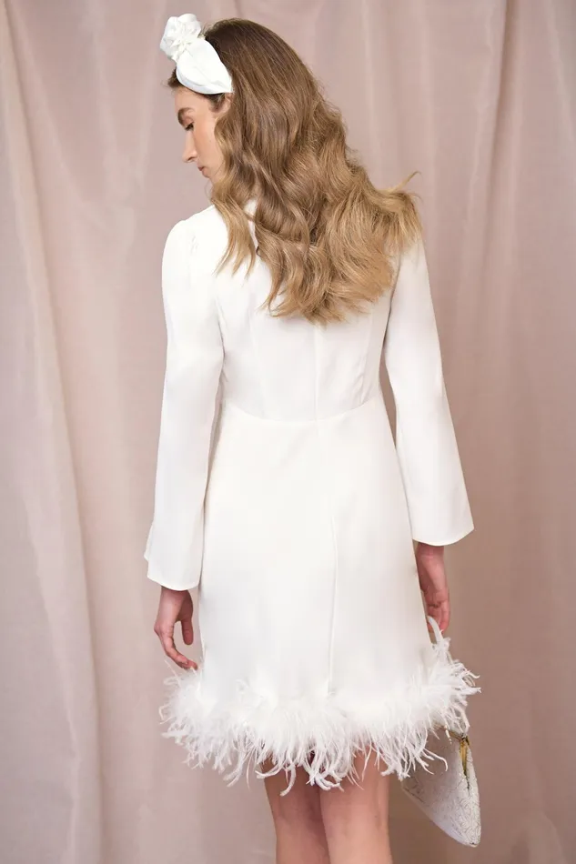 Bridal Women RIXO Toni Ivory Feathers Bridal Women RIXO Toni Ivory Feathers