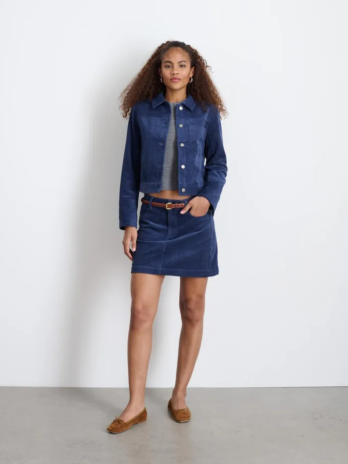 Camden Skirt In Corduroy Dusty Blue Women Alex Mill Set Dressing
