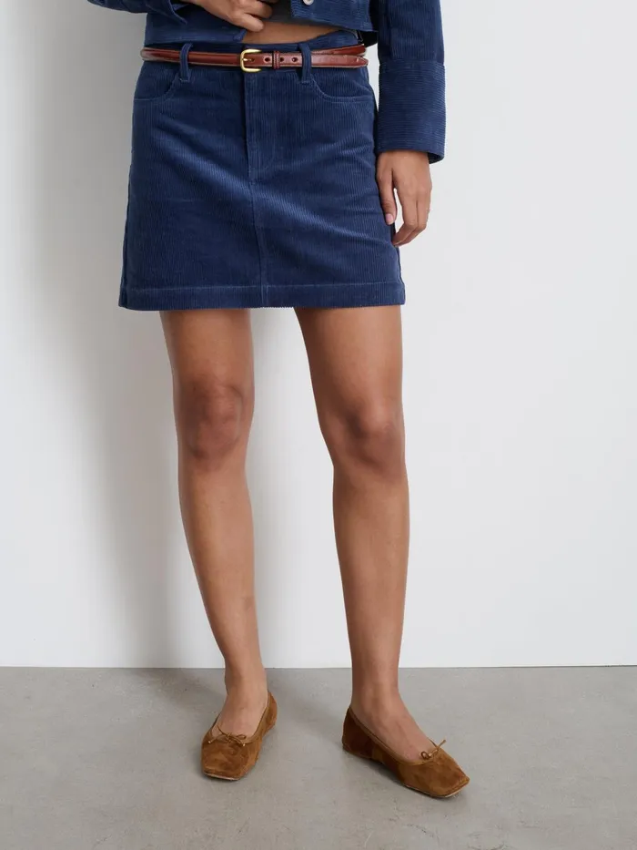Camden Skirt In Corduroy Dusty Blue Women Alex Mill Set Dressing