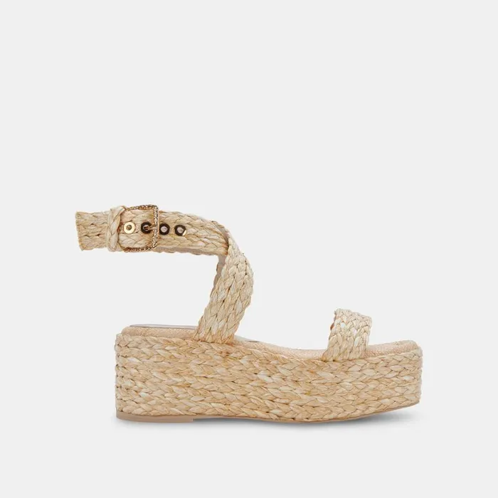 Cannes Sandals Lt Natural Raffia Women Dolce Vita Wedges