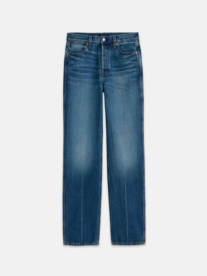 Carla High Rise Straight Jean Vintage Dark Indigo Women Alex Mill Pants