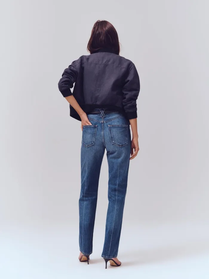 Carla High Rise Straight Jean Vintage Dark Indigo Women Alex Mill Pants