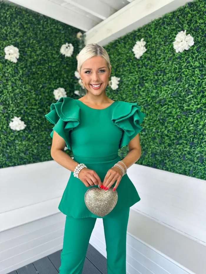 Carter Occasion 2 Piece Emerald Womens Canella Lane Suits and Blazers