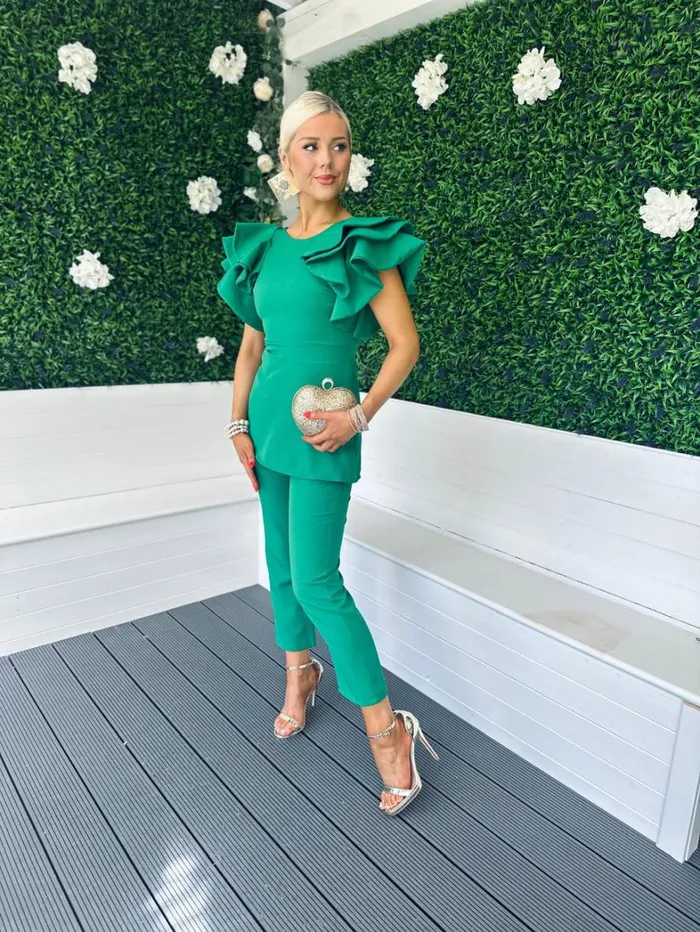 Carter Occasion 2 Piece Emerald Womens Canella Lane Suits and Blazers