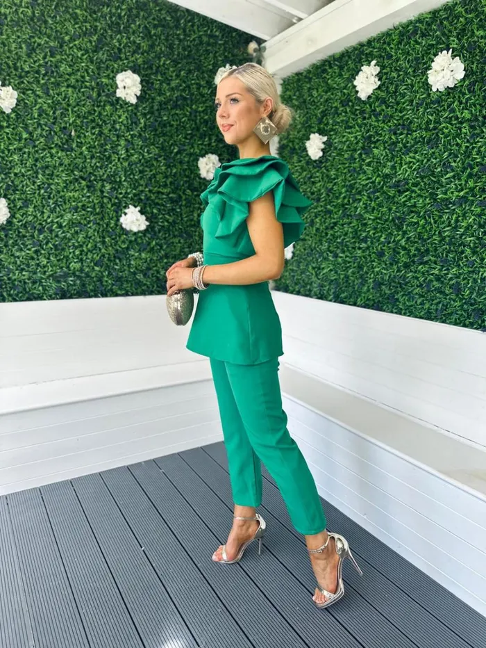 Carter Occasion 2 Piece Emerald Womens Canella Lane Suits and Blazers