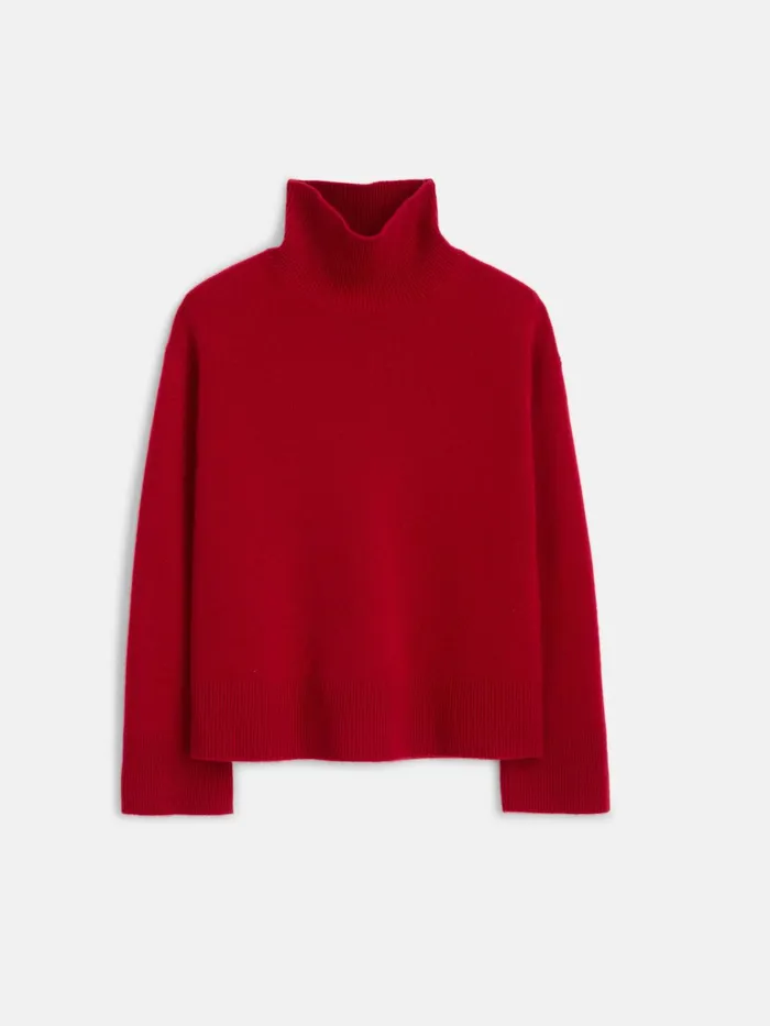 Cecile Turtleneck In Cashmere Garnet Women Alex Mill Sweaters