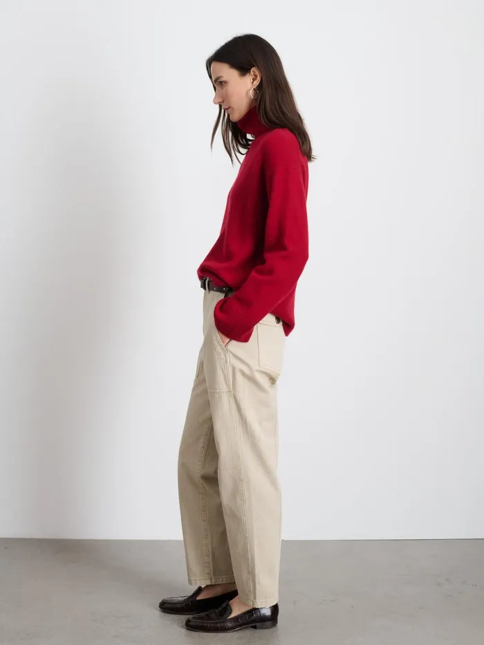 Cecile Turtleneck In Cashmere Garnet Women Alex Mill Sweaters