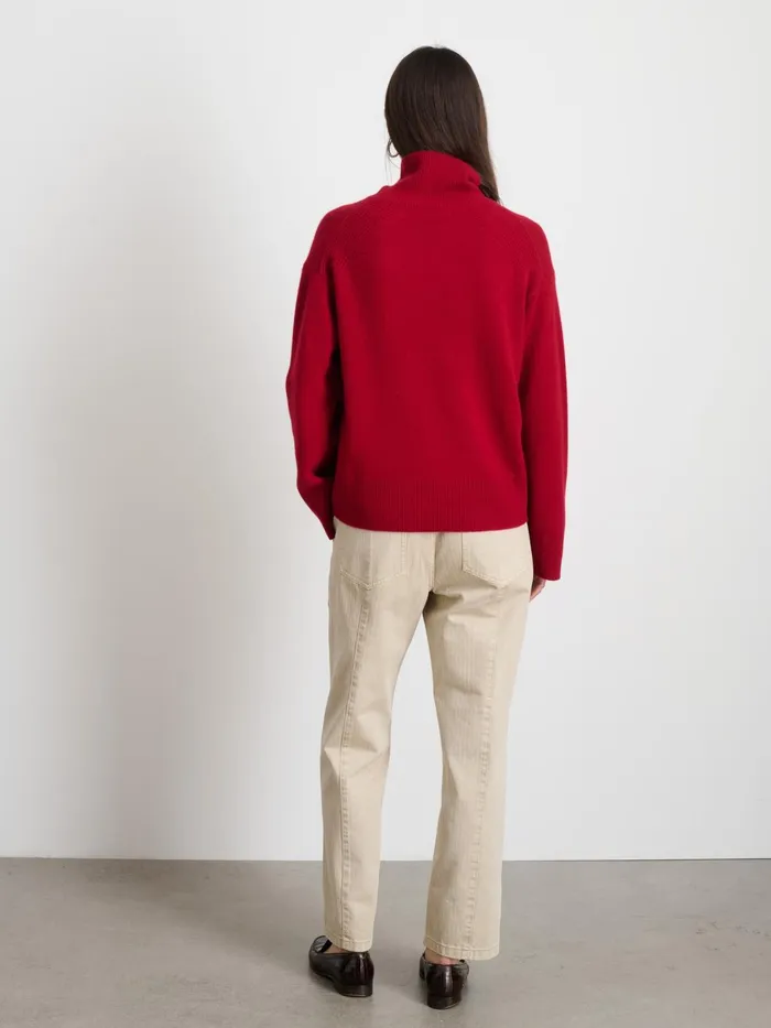 Cecile Turtleneck In Cashmere Garnet Women Alex Mill Sweaters