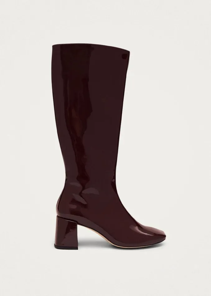 Chalk Onix Burgundy Vegan Leather Boots Women ALOHAS Boots