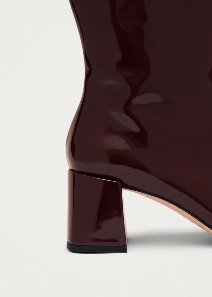 Chalk Onix Burgundy Vegan Leather Boots Women ALOHAS Boots
