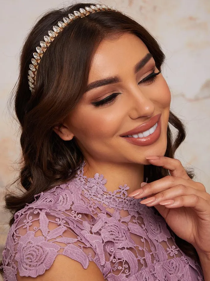 Chi Chi London Embellished Headband In Silver Women Hair Accessories