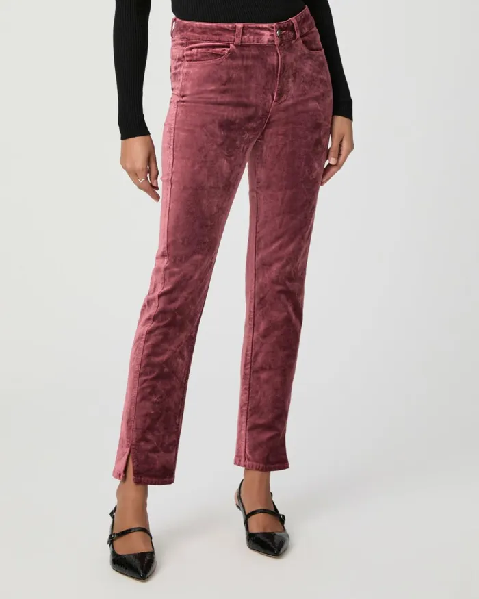 Cindy Straight Pant 8211 Rose Tea Velvet Women PAIGE Pants Cindy Straight Pant 8211 Rose Tea Velvet Women PAIGE Pants