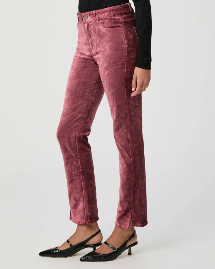 Cindy Straight Pant 8211 Rose Tea Velvet Women PAIGE Pants Cindy Straight Pant 8211 Rose Tea Velvet Women PAIGE Pants