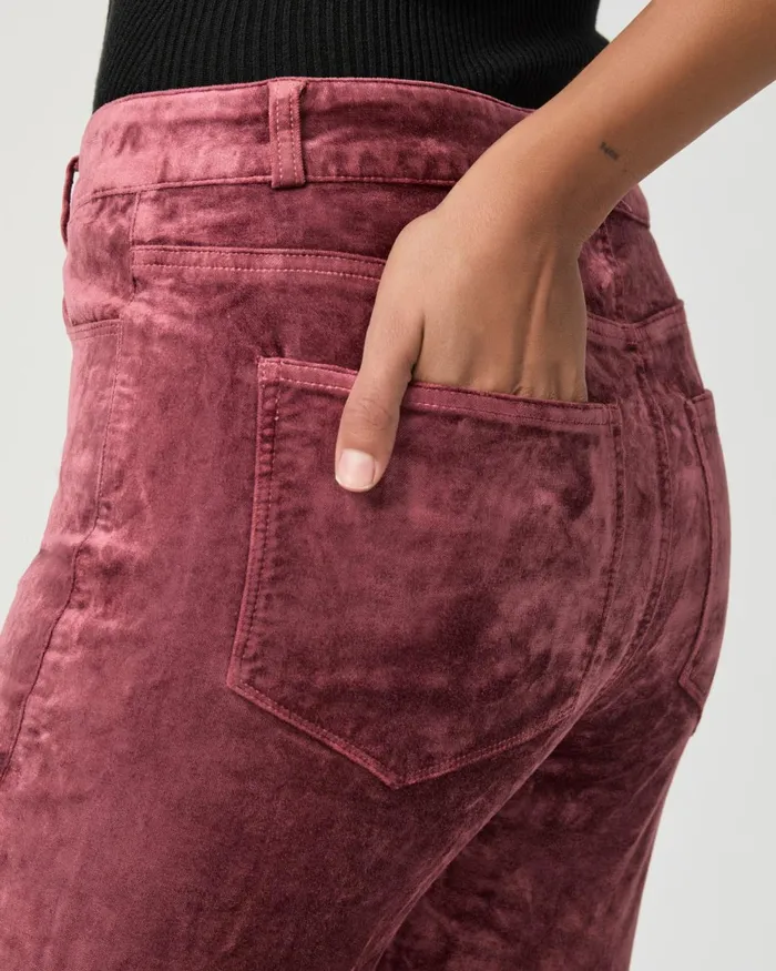 Cindy Straight Pant 8211 Rose Tea Velvet Women PAIGE Pants Cindy Straight Pant 8211 Rose Tea Velvet Women PAIGE Pants