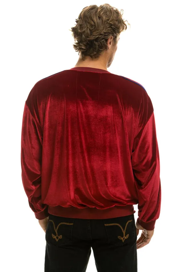 CLASSIC VELVET RELAXED SWEATSHIRT 8211 RED Men Aviator Nation Sweatshirts