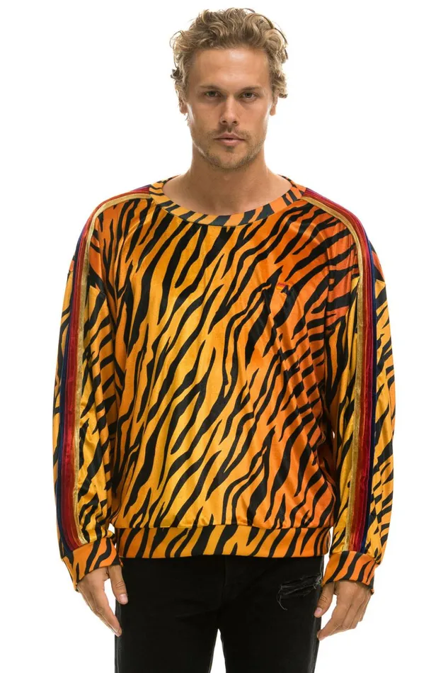 CLASSIC VELVET RELAXED SWEATSHIRT 8211 TIGER Women Aviator Nation Sweatshirts