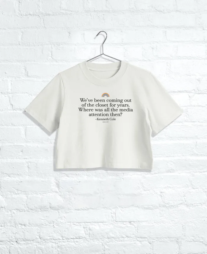 CLOSET Cropped Tee Faded Bone MenWomen Kenneth Cole TShirts