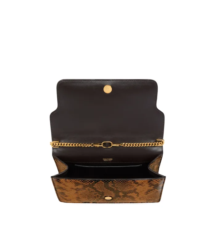Clutches Women TOM FORD STAMPED PYTHON LEATHER WHITNEY SMALL SHOULDER BAG Caramel Clutches Women TOM FORD STAMPED PYTHON LEATHER WHITNEY SMALL SHOULDER BAG Caramel