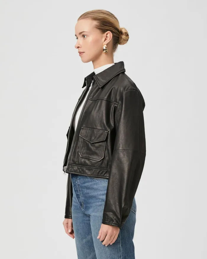 Clyde Jacket 8211 Black Leather Women PAIGE Jackets and Coats Clyde Jacket 8211 Black Leather Women PAIGE Jackets and Coats