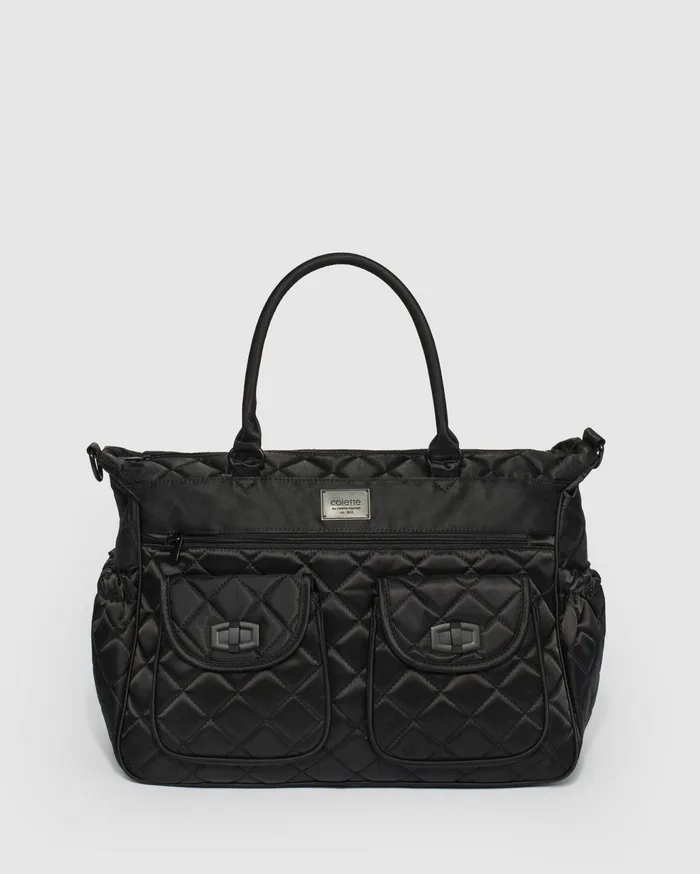 Colette By Colette Hayman Baby Bags Black Quilted Baby Travel Bag 8211 Bags