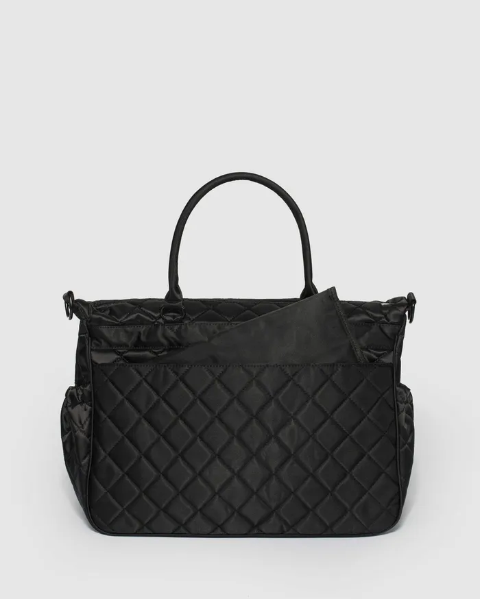 Colette By Colette Hayman Baby Bags Black Quilted Baby Travel Bag 8211 Bags