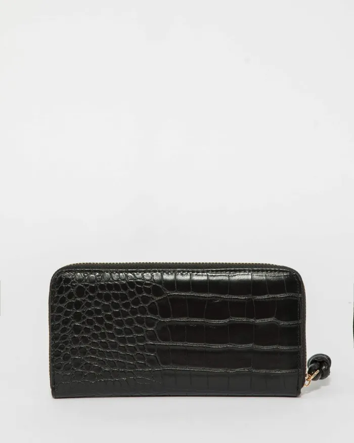 Colette By Colette Hayman Black Ari Large Zip Around Wallet Bags Wallets