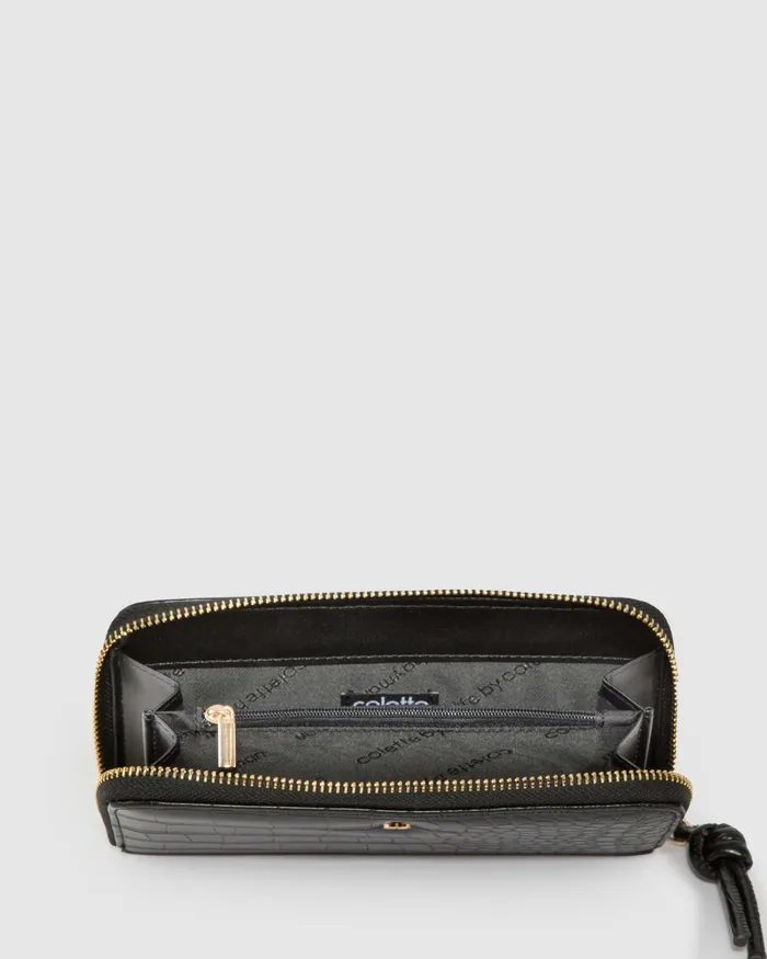 Colette By Colette Hayman Black Ari Large Zip Around Wallet Bags Wallets