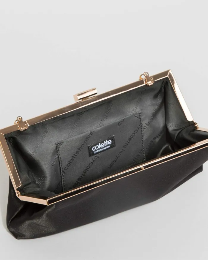 Colette By Colette Hayman Black Arya Mesh Clutch Bag Bags Clutch Bags