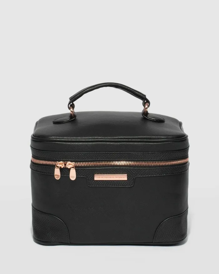 Colette By Colette Hayman Black Cosmetic Case Pack Bags Cosmetic and Makeup Bags