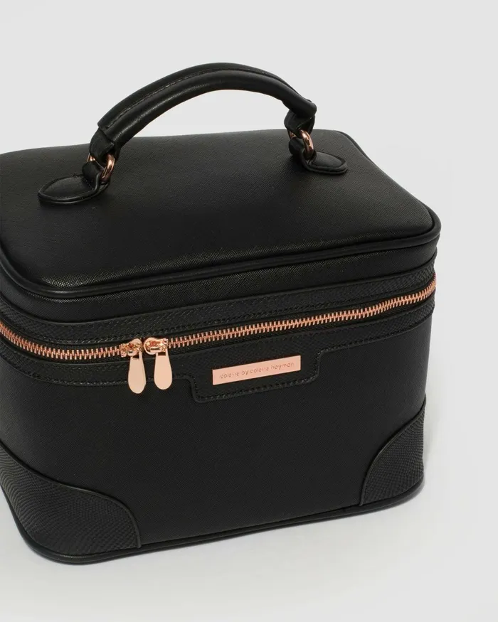 Colette By Colette Hayman Black Cosmetic Case Pack Bags Cosmetic and Makeup Bags