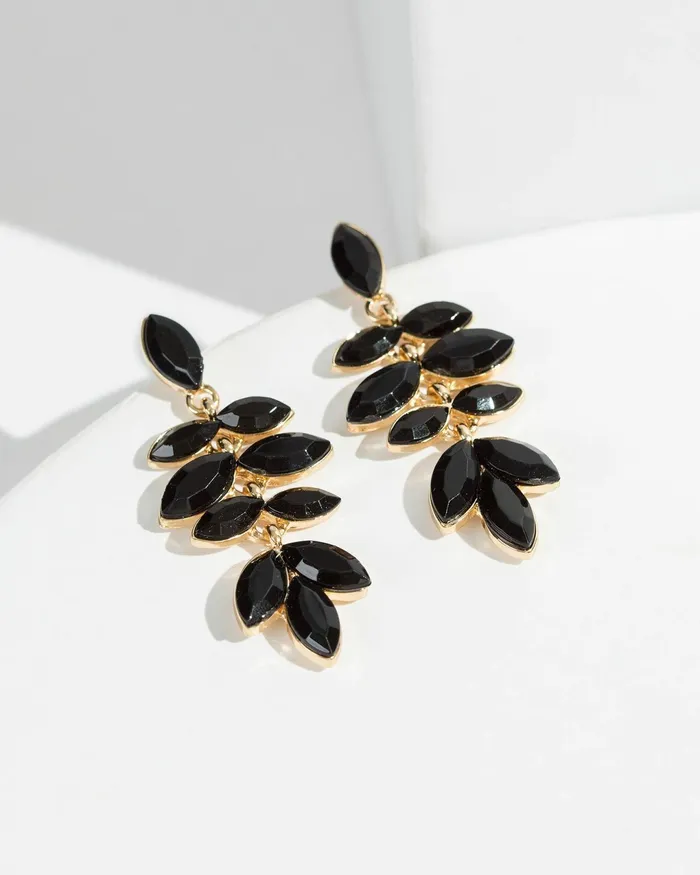Colette By Colette Hayman Black Crystal Ellipse Drop Earrings Jewellery Statement Earrings Colette By Colette Hayman Black Crystal Ellipse Drop Earrings Jewellery Statement Earrings