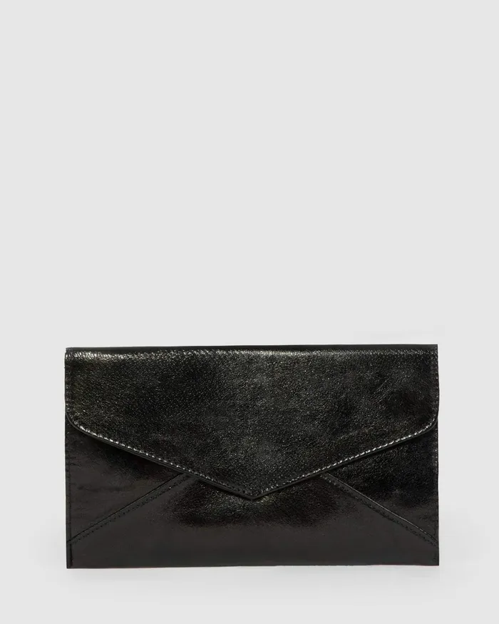 Colette By Colette Hayman Black Kelly Envelope Clutch Bags Clutch Bags