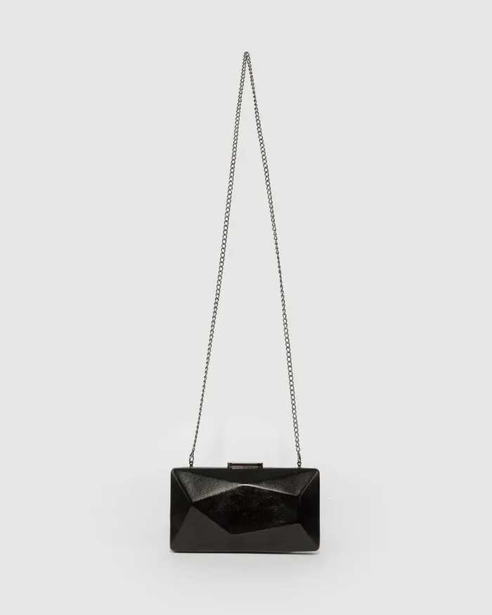 Colette By Colette Hayman Black Liza Geo Hardcase Clutch Bag Bags Clutch Bags