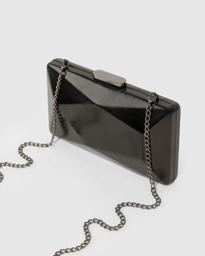 Colette By Colette Hayman Black Liza Geo Hardcase Clutch Bag Bags Clutch Bags