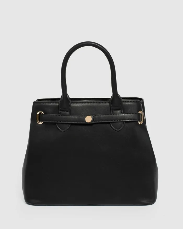 Colette By Colette Hayman Black MaryBeth Lock Tote Bag Bags Work Bags