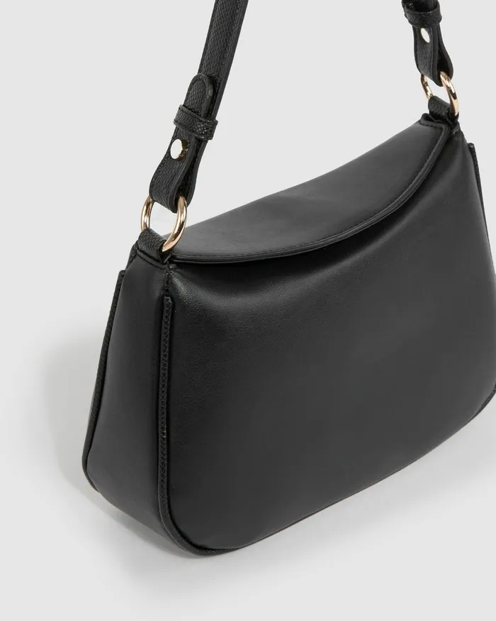 Colette By Colette Hayman Black Stella Curved Shoulder Bag Bags Shoulder Bags