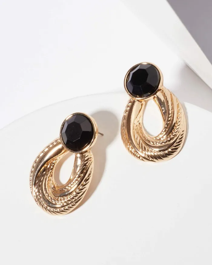 Colette By Colette Hayman Black Twist Loop Door Knocker Earrings Jewellery Statement Earrings Colette By Colette Hayman Black Twist Loop Door Knocker Earrings Jewellery Statement Earrings
