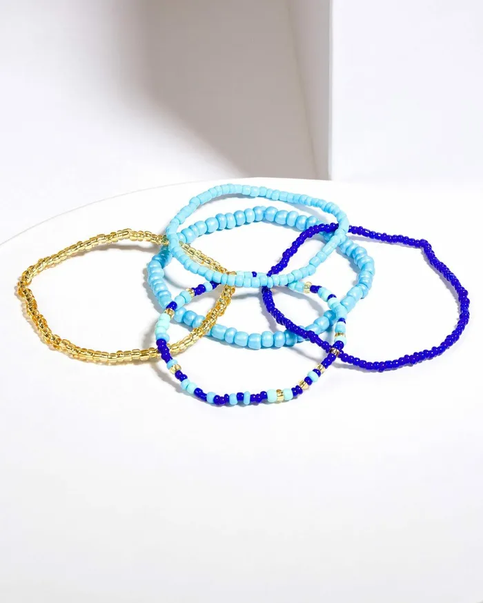 Colette By Colette Hayman Bracelets Blue Beaded Bracelet Pack 8211 Jewellery