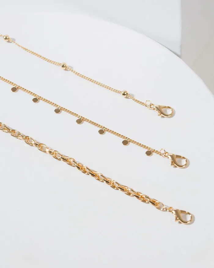 Colette By Colette Hayman Bracelets Gold Layered Circle 3 Pack Bracelet 8211 Jewellery
