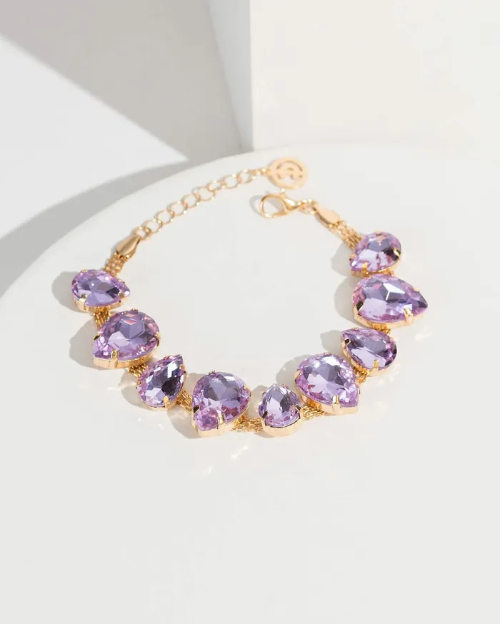Colette By Colette Hayman Bracelets Purple Alternating Crystal Chain Bracelet 8211 Jewellery Colette By Colette Hayman Bracelets Purple Alternating Crystal Chain Bracelet 8211 Jewellery