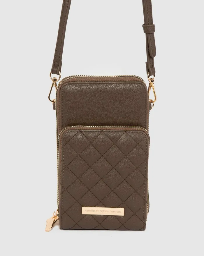 Colette By Colette Hayman Brown Koni Phone X Body Bags Crossbody Bags